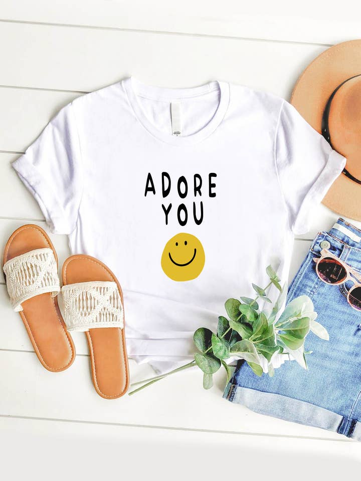 PINK NABI - Wholesale Screen Printed T-Shirt - Women's - Graphic t-shirt - Adore you smile6