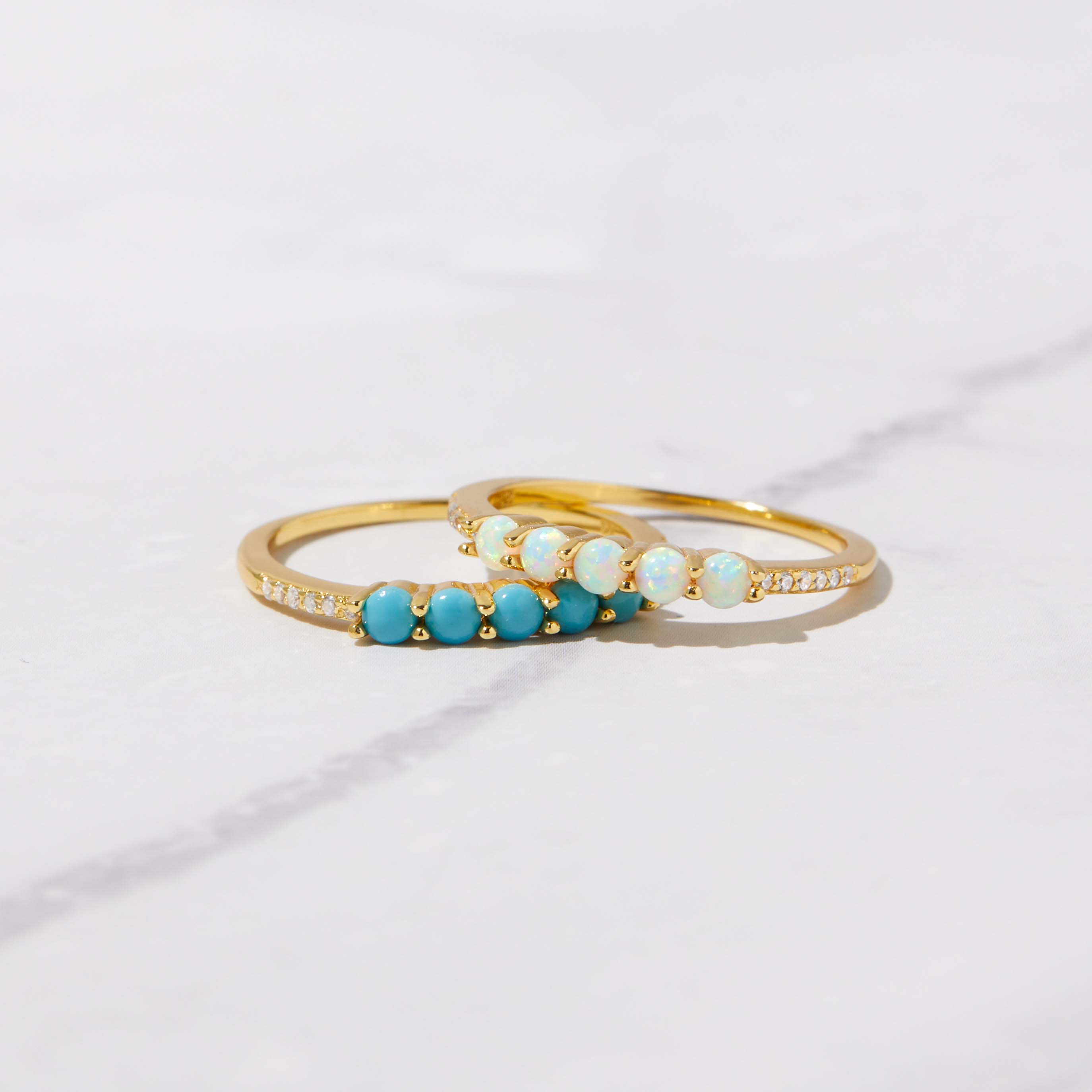 Sami Jewels – Engroshandel Ring med sten – 5 sten opal ring6