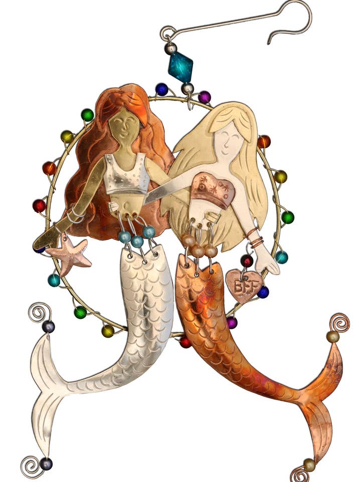 Mermaid Besties Ornament for wholesale by Pilgrim Imports