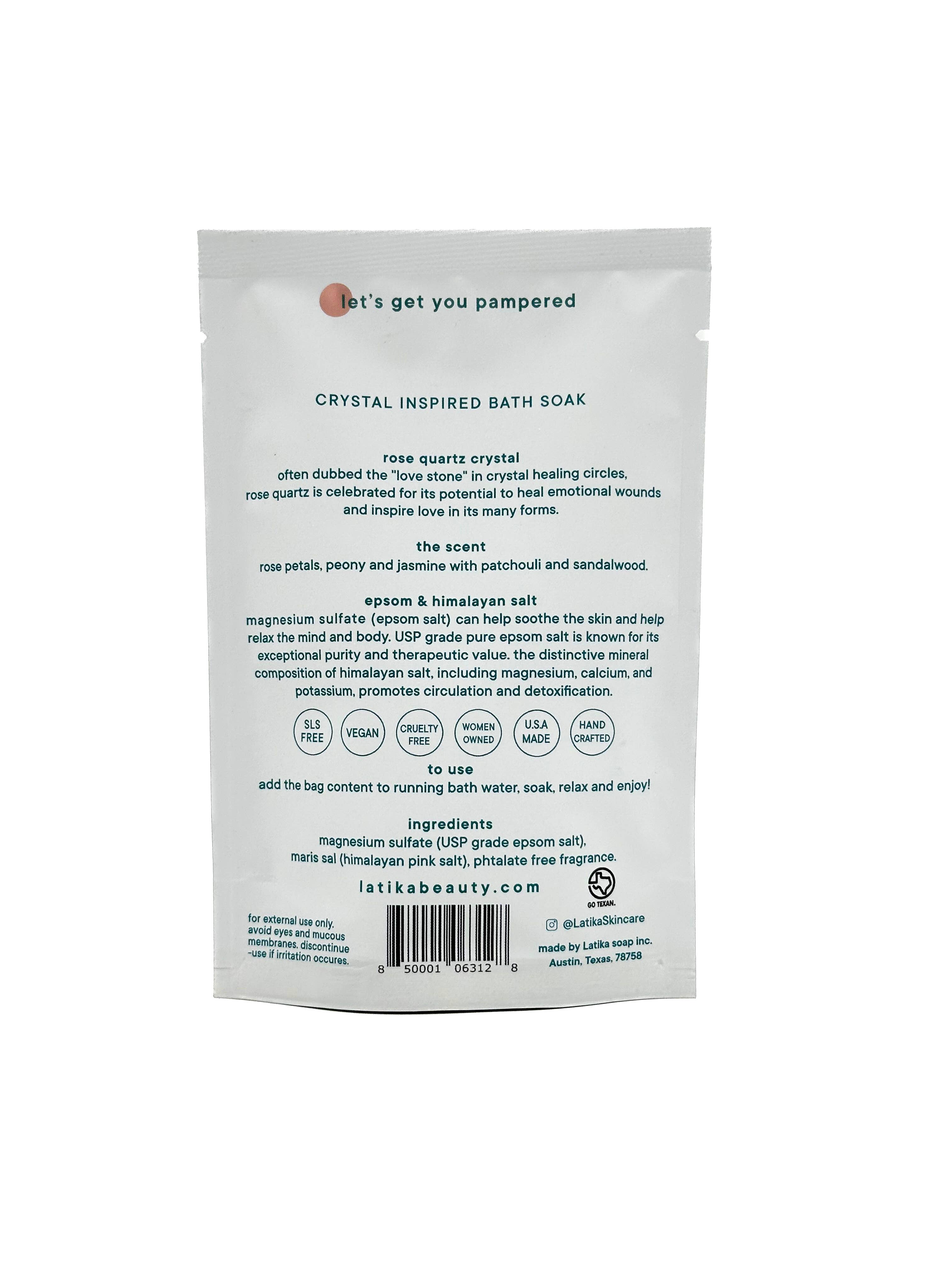 Latika Beauty - Wholesale Bath salts - Geode Crystal Inspired Bath Salt - Rose Quartz 🔮1