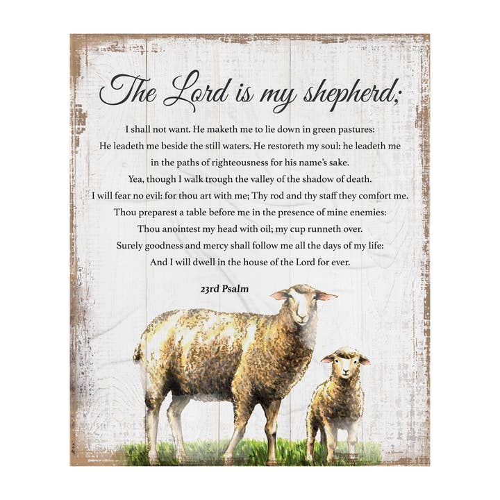 Condolence Memorial Blanket: The Lord Is My Shepherd for wholesale by LifeSong Milestones