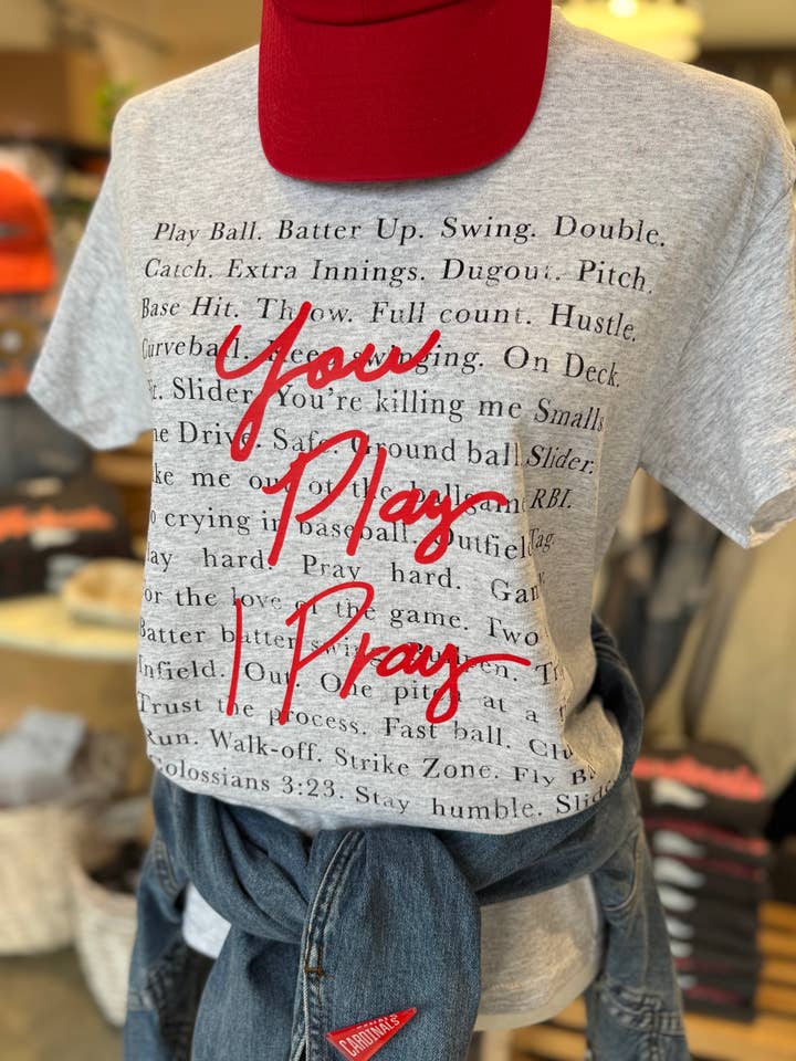 Baseball Banter Tee | Baseball Mom Tee | Graphic Tee for wholesale by You Play I Pray
