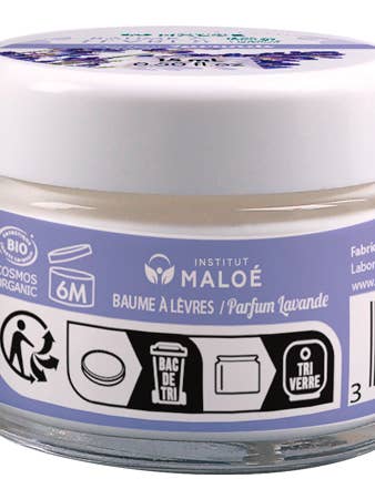 Balsamo per labbra biologico profumato con olio essenziale di lavanda per la vendita all'ingrosso da parte di Institut Maloé
