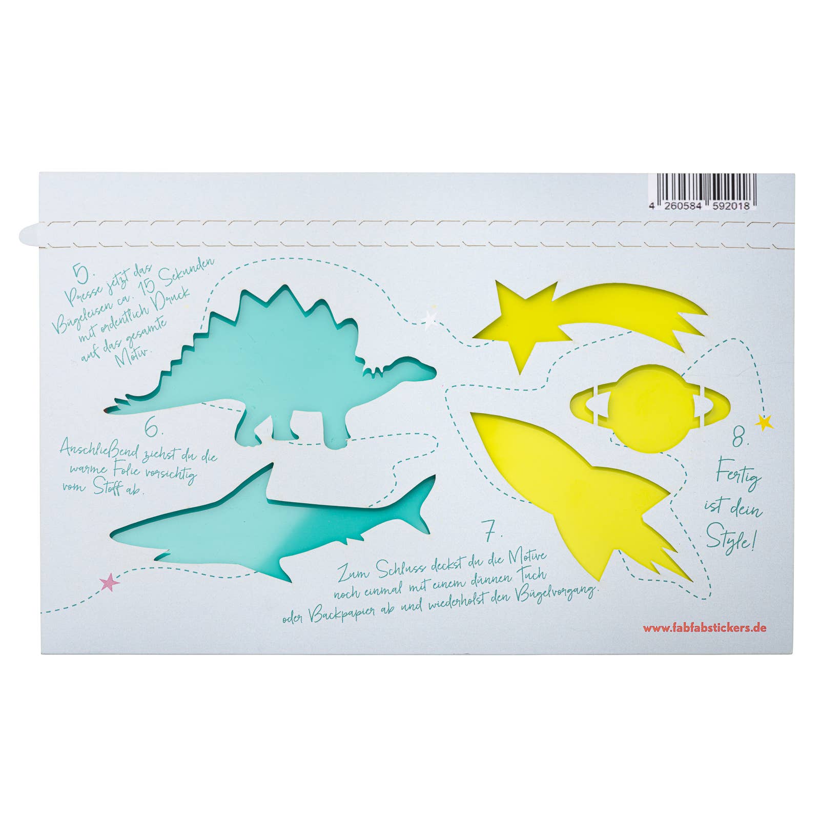 Fabfabstickers - Wholesale Knutselbenodigdheden - Strijkfolies – kleurrijke sjabloonset1