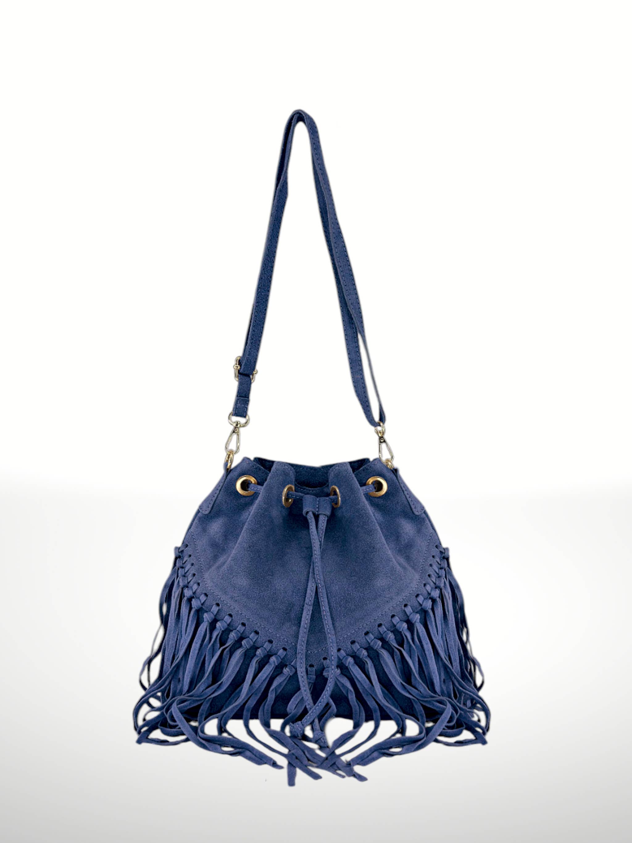 ITALIAN'S LEATHER – Großhandel Schultertasche – Damen – Emanuela Beuteltasche aus Wildleder 22041913