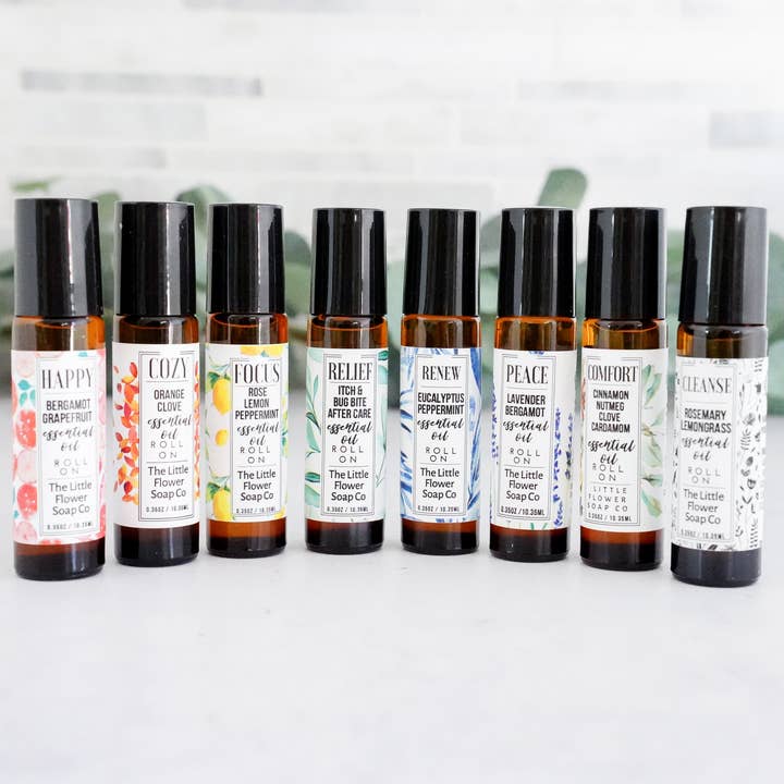 The Little Flower Soap Co - Wholesale Essential Oil Roll-On - Orange Clove Essential Oil Roll-on Fall Aromatherapy COZY1