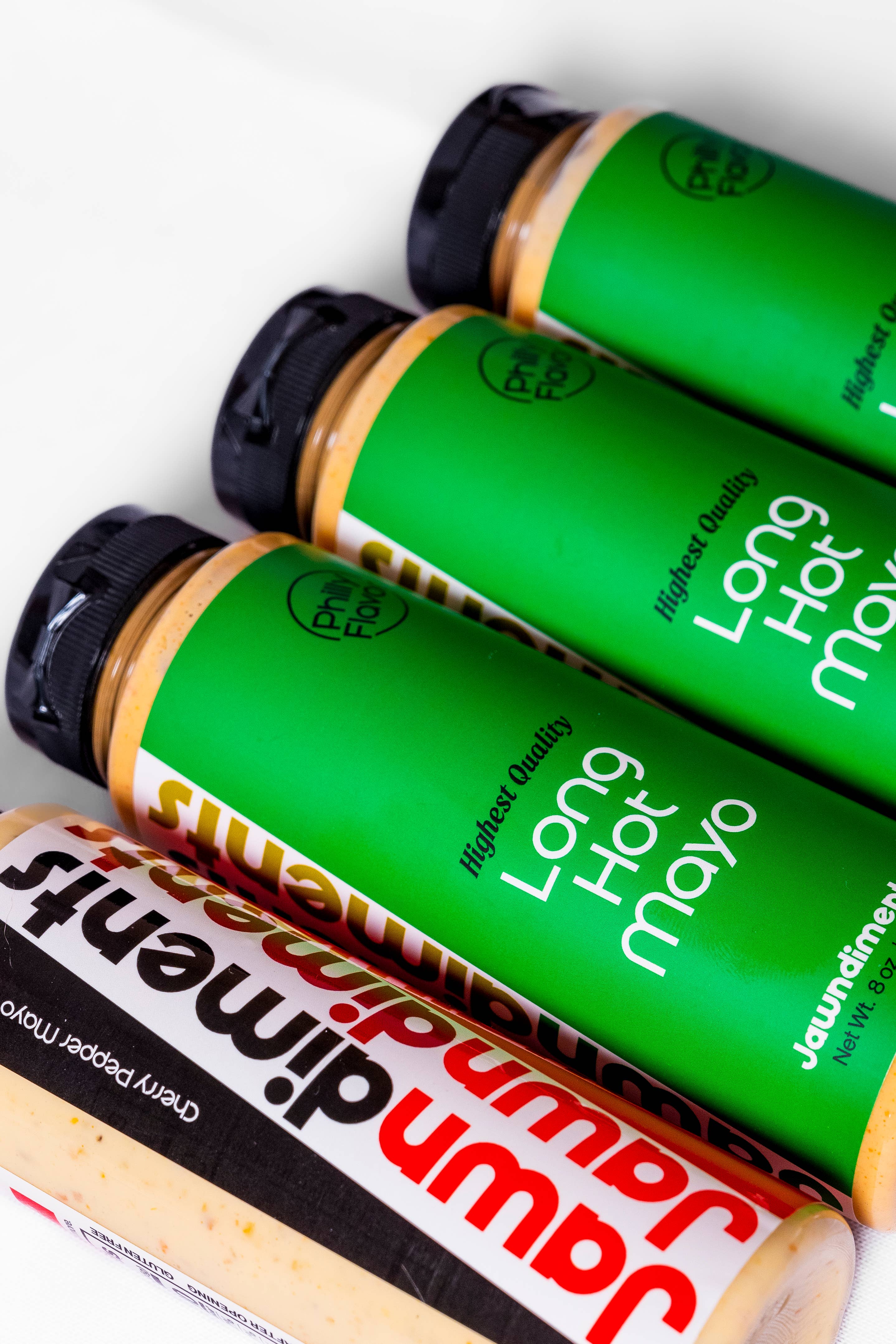 Jawndiments - Wholesale Hot Sauce - Combo Case - 6 Cherry Pepper Mayo & 6 Long Hot Pepper Mayo4