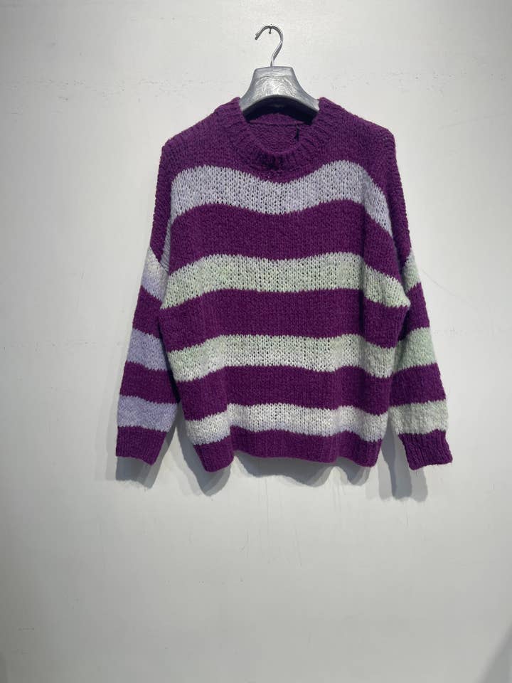 NOELINE - Wholesale Knit Sweater - Women's - Mohair and wool sweater 22258