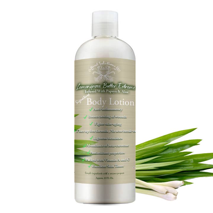 Lotion pour le corps Lemongrass Butter Extreme (13 oz) pour la vente par Yadain Cultural Solutions LLC.