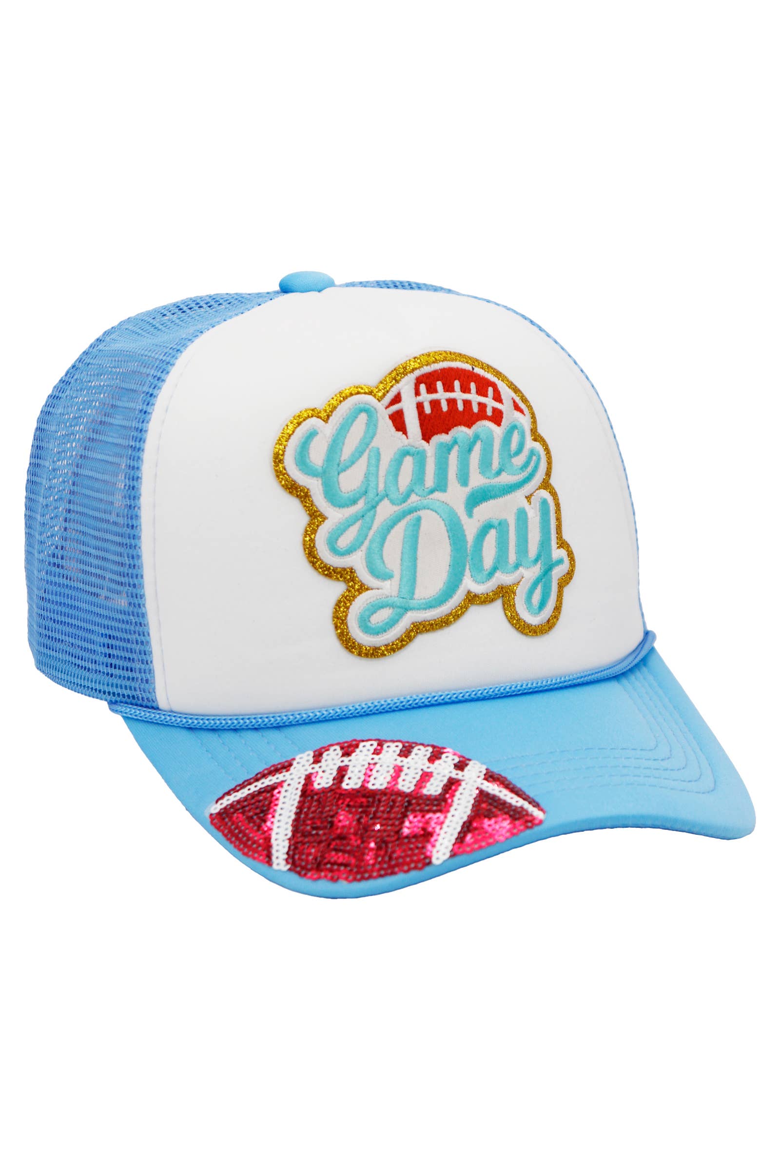 Cap Zone - Wholesale Trucker Hat - Unisex - Football Gameday Patch Sponge Trucker Hat15