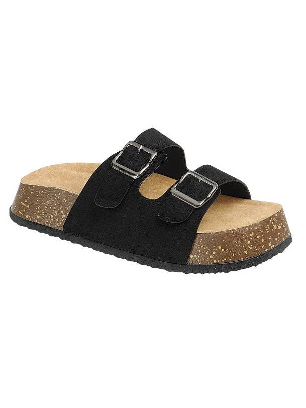 CCOCCI – Engroshandel sandal - Dame – BUTTET DOBBELTSPÆNDT STROP PLATFORMHÆL KORKSANDAL