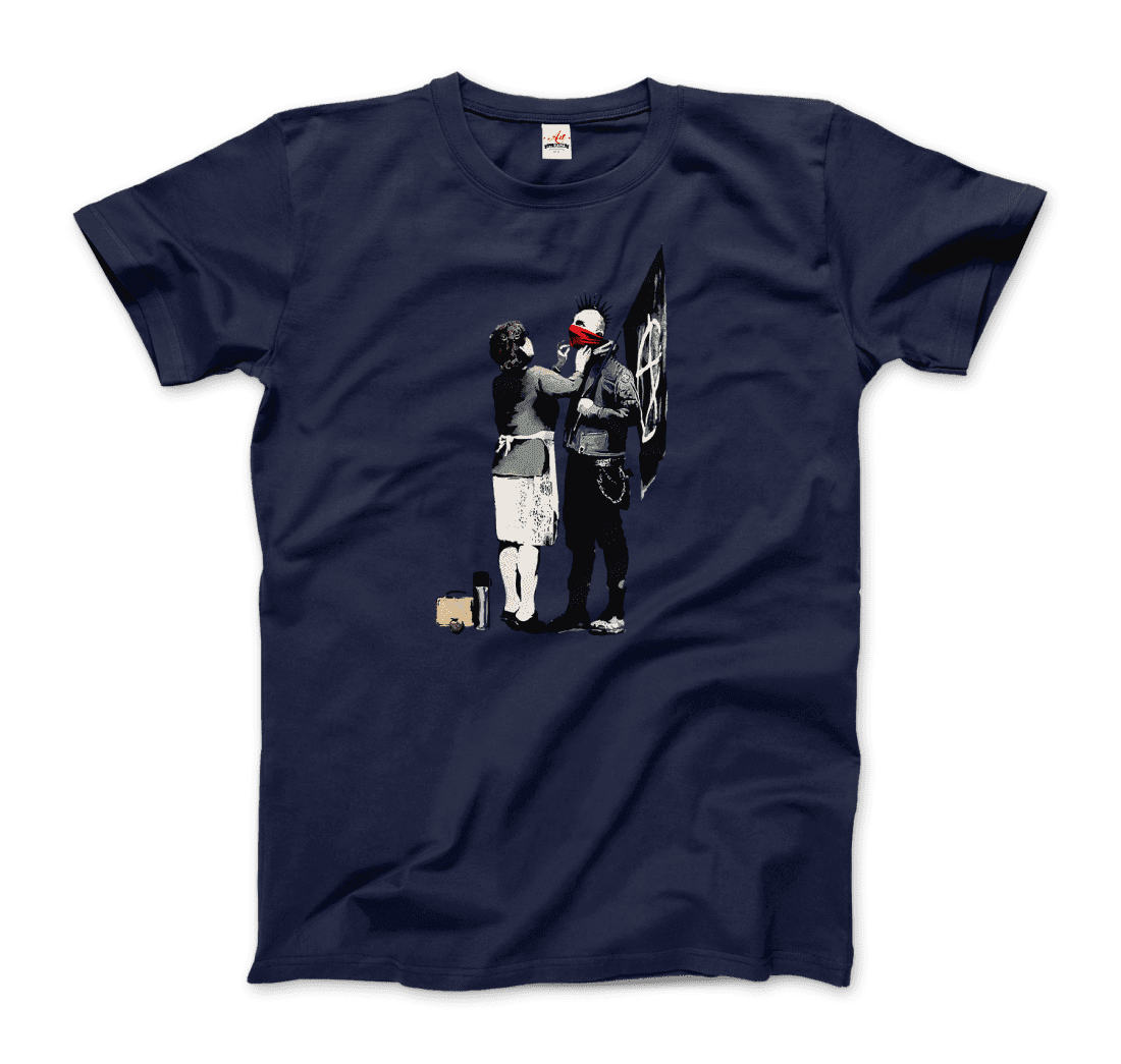 Art-O-Rama Shop - Wholesale Screen Printed T-Shirt - Unisex - Banksy Anarchist Punk And His Mother Artwork T-Shirt7