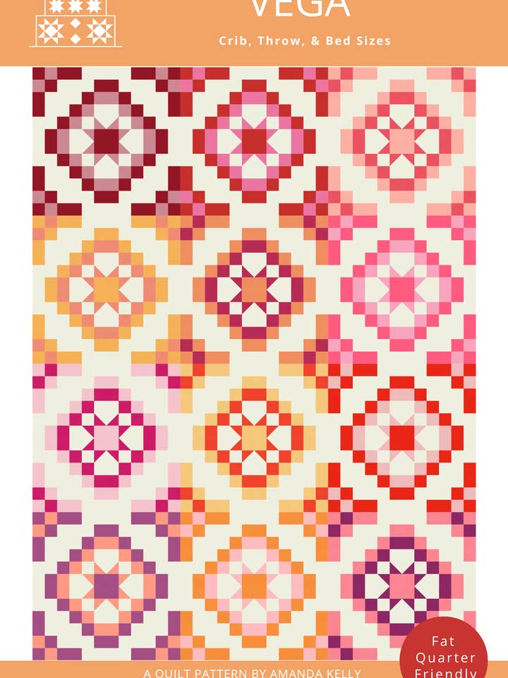 Vega Quilt Pattern Printed for wholesale by QuiltCakes