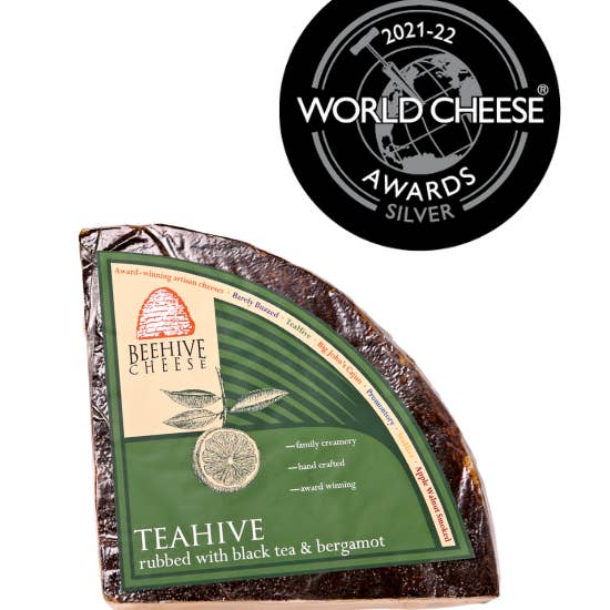 Beehive Cheese Co. LLC - Wholesale Cheese - Wholesale Teahive Earl Grey Rubbed Utah Cheddar - Cheese