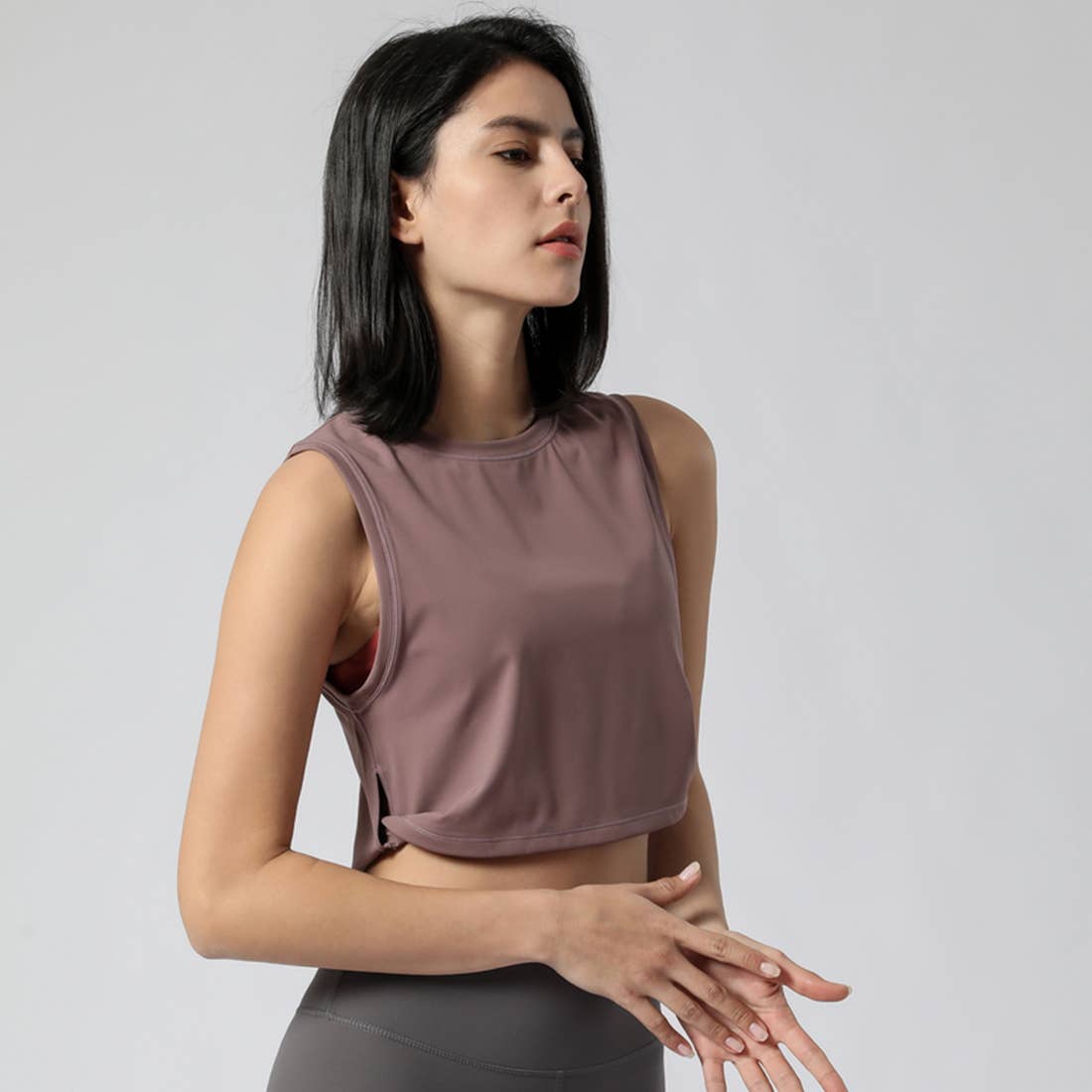 Sodalemon - Wholesale Athletic Top - Women's - Women Fitness Yogo Soft Crop Sport Tank Top6