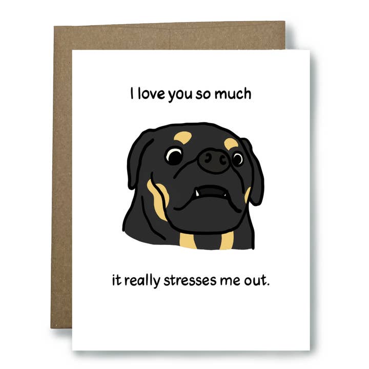 I Love You So Much It Stresses Me Out Card for wholesale by Found Paper LLC
