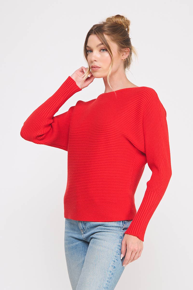Allie Rose - Wholesale Knit Sweater - Women's - Soft Ribbed Fine Gauge Pullover Dolman9