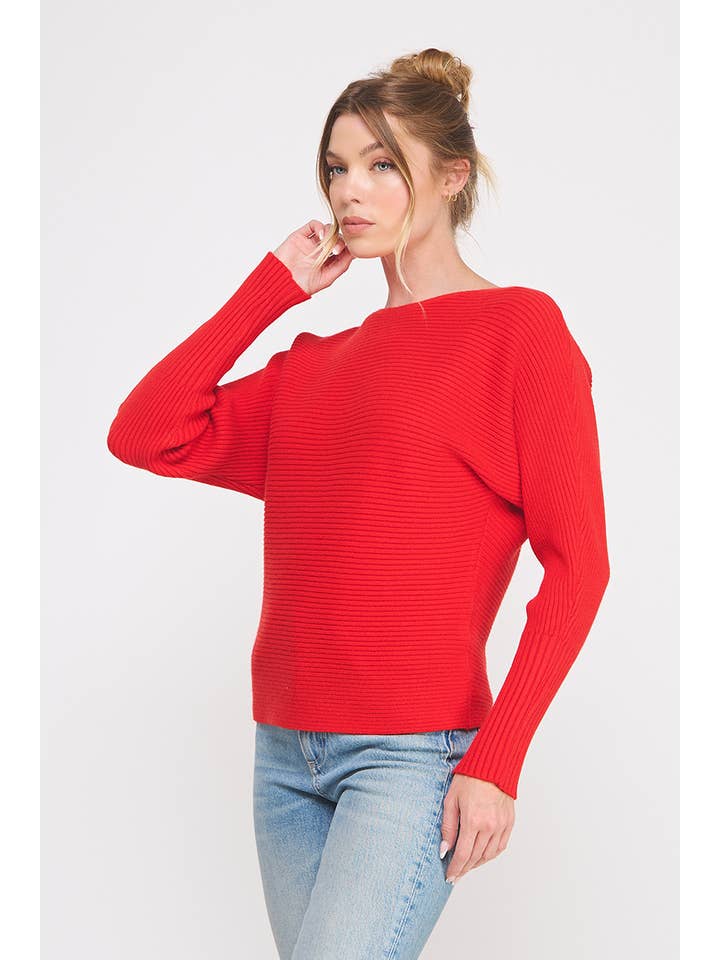 Allie Rose - Wholesale Knit Sweater - Women's - Soft Ribbed Fine Gauge Pullover Dolman9