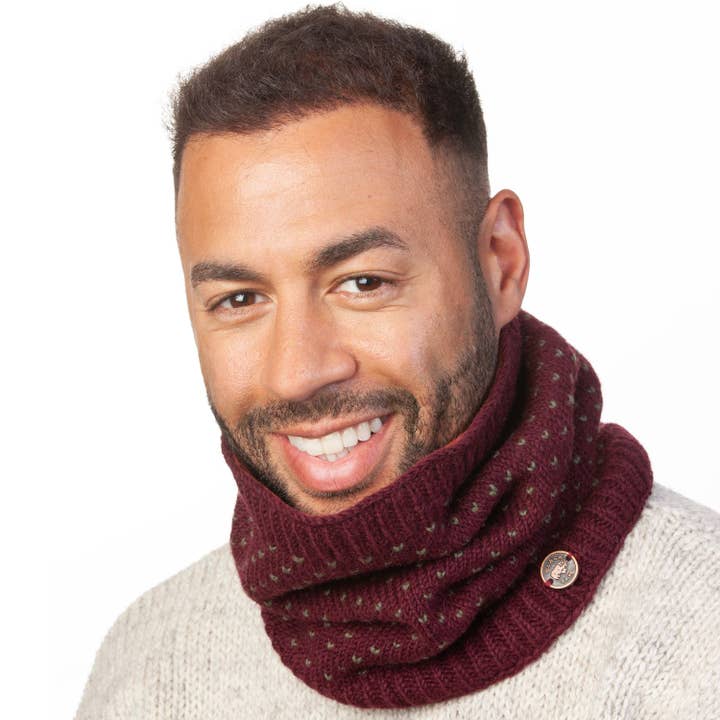 Black Yak Ltd - Wholesale Neck Gaiter/Snood - Men's - Tick Snood - Hand Knitted Wool - Fair Trade8