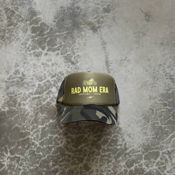One Little Love Co - Wholesale Trucker Hat - Women's - Rad Mom Green Camo | Trucker Hat
