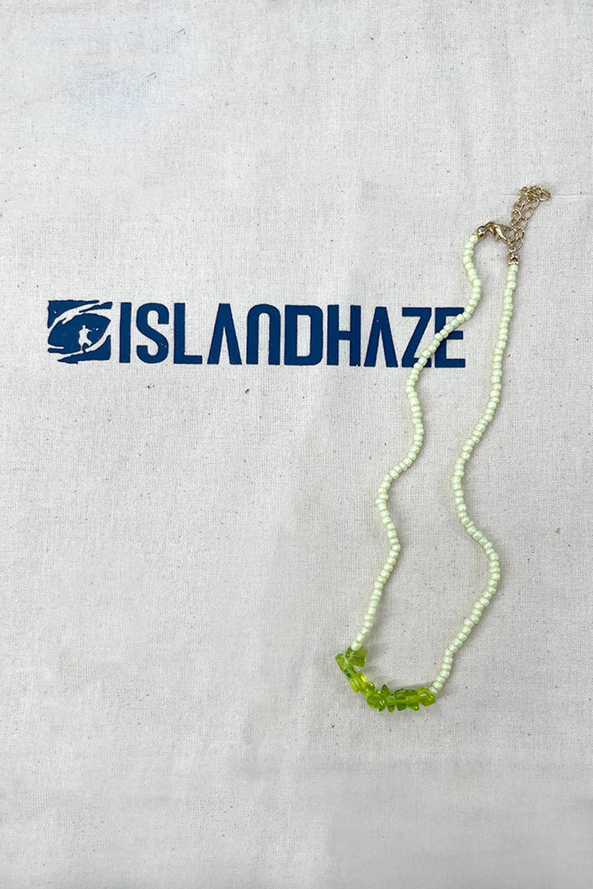 Islandhaze - Wholesale Beaded/Pearl Necklace - Rice  Beads with crystal stone necklace1