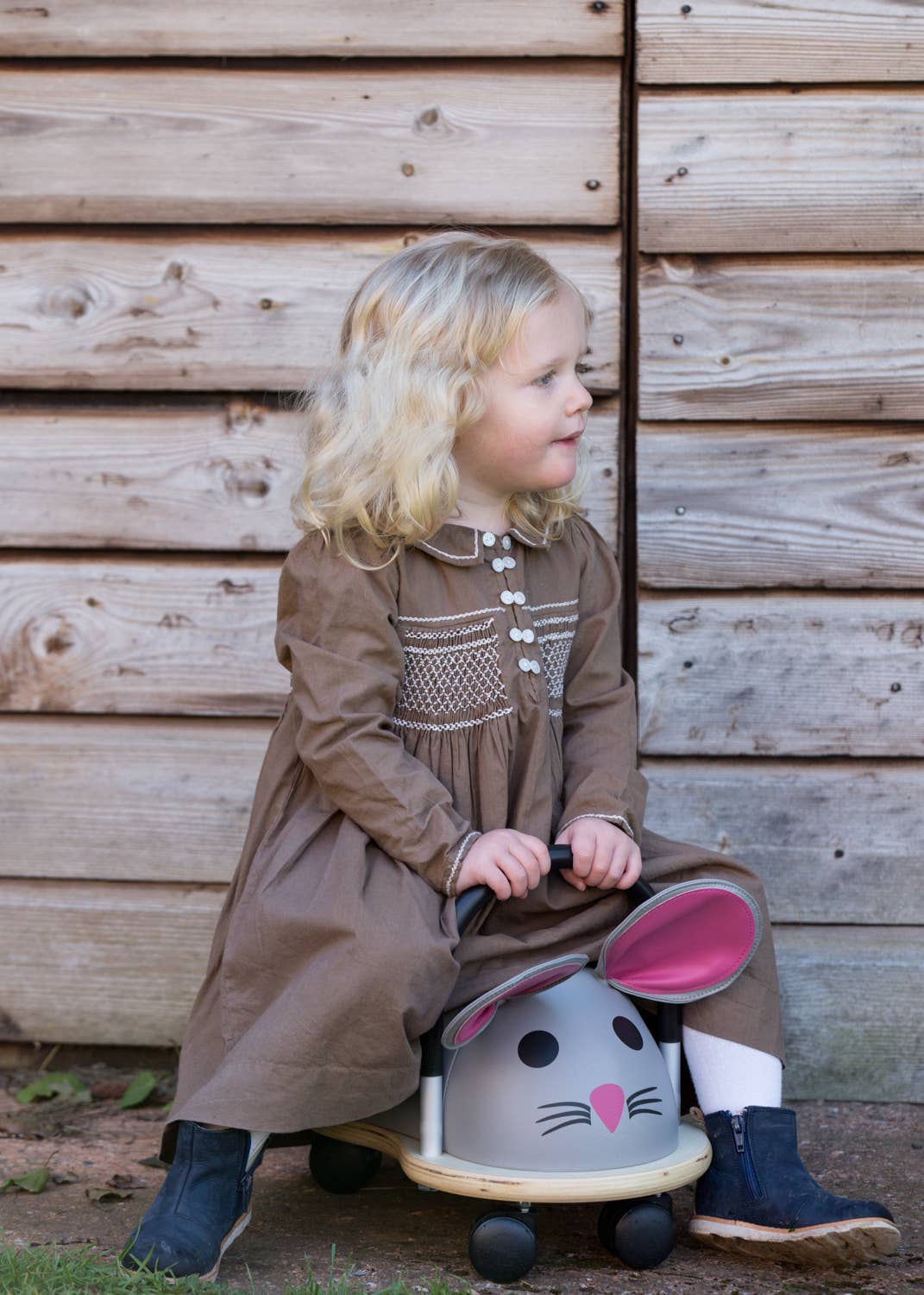 Hippychick - Vente Jouet en bois – enfant - Souris WheelyBug de grande taille1