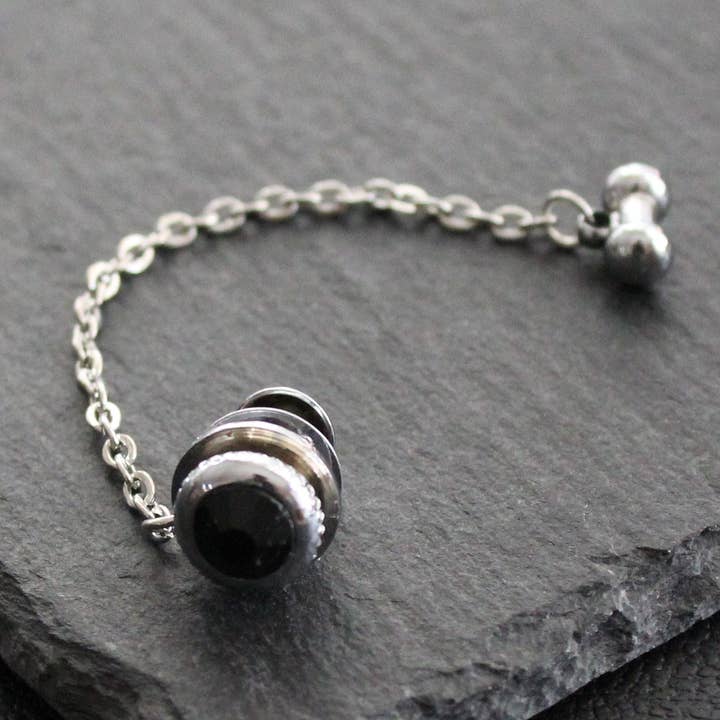 Tie Tack met ketting Tie Clip Tie Bar Handgemaakt Uniek voor wholesale door COOLMENCLUB