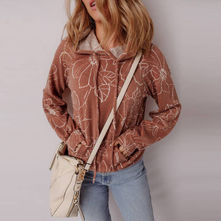 Rust Blossom Hættetrøje for engroshandel hos Love, Kuza