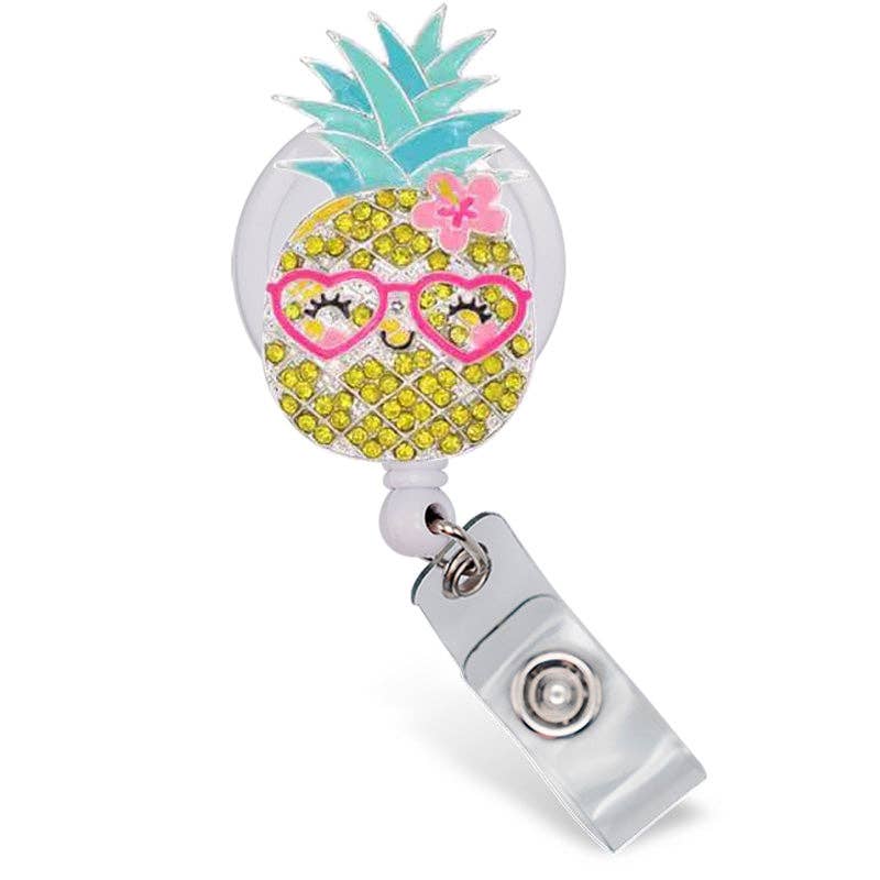 Wholesale Summer Pineapple Sparkle And Shine Badge Reel for your store -  Faire