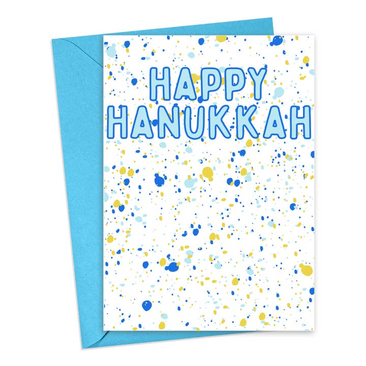 R is for Robo - Wholesale Hanukkah Card - Happy Hanukkah Card Abstract Hanukkah Card Jewish Gifts