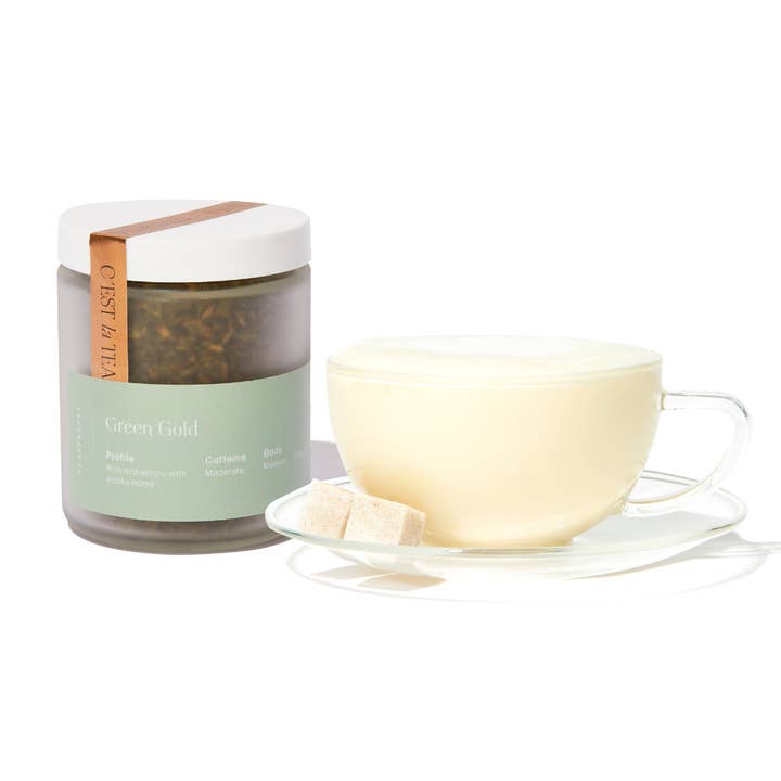 TEASPRESSA | LUXE Mixer Cube - Vente Thé en vrac - OR VERT | Pot à thé1