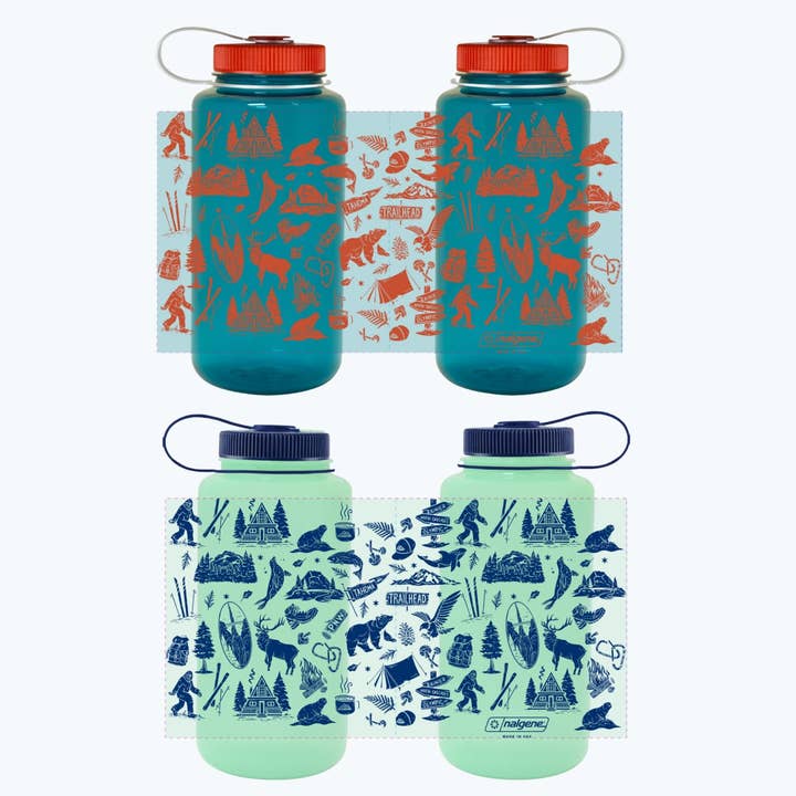 Rainier Watch Supply Co - Wholesale Water Bottle - Pacific Northwest Patterns Nalgene Bottle