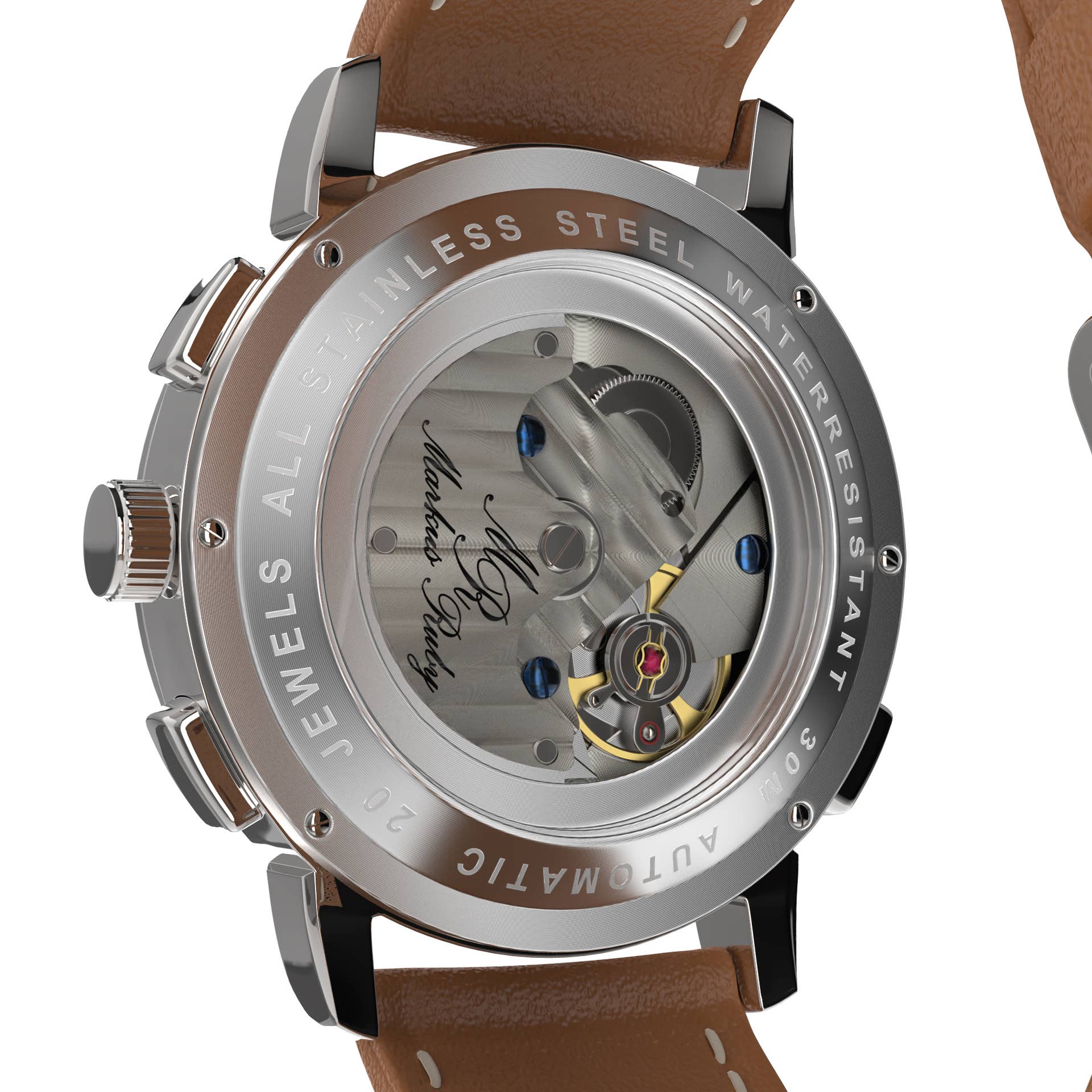 Markus Ruby - Wholesale Polshorloge - Heren - Markus Ruby Moonphase automatisch horloge5