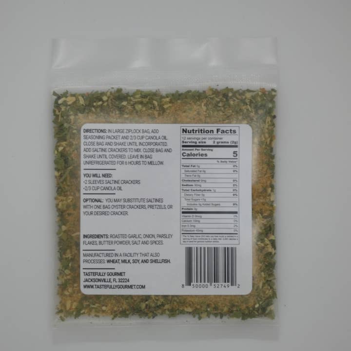 Tastefully Gourmet – wholesale Torkad kryddblandning – Rostad Vitlök Cracker Kryddblandning1