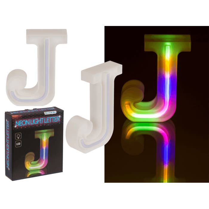 Neon Light Letter; J, Height: 16 cm, for for wholesale by Out of the blue KG