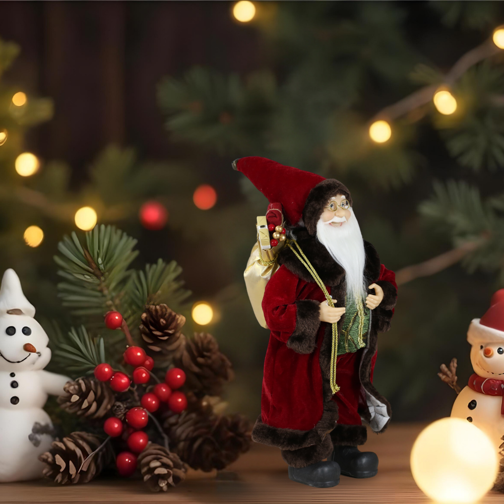 SINT - Wholesale Christmas Decoration - SINT 18 Inch Christmas Standing Santa Claus Doll Statue Figurine Ornament0