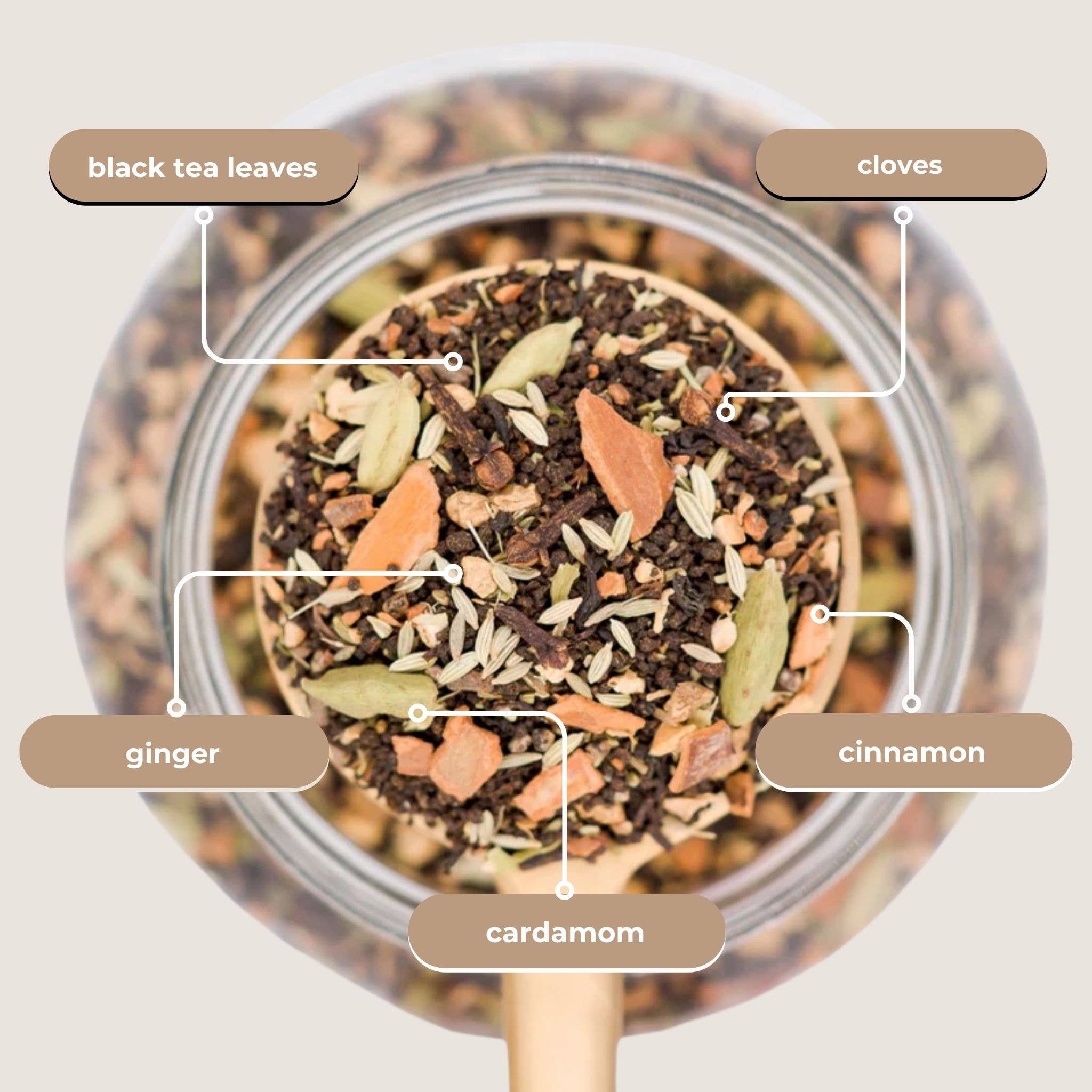 Tea with Tae - Wholesale Tea Bags - Bombay Masala Chai Black Tea Mini Tea Tube Gift (5 tea bags)3