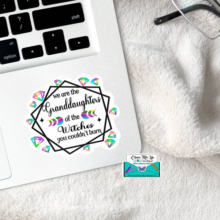 Granddaughters of the Witches Waterproof Sticker for wholesale by Candid Adventures Boutique