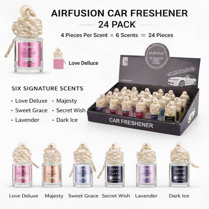 Hanging Car Air Freshener Set – 24 Pack Display for wholesale by United Scents