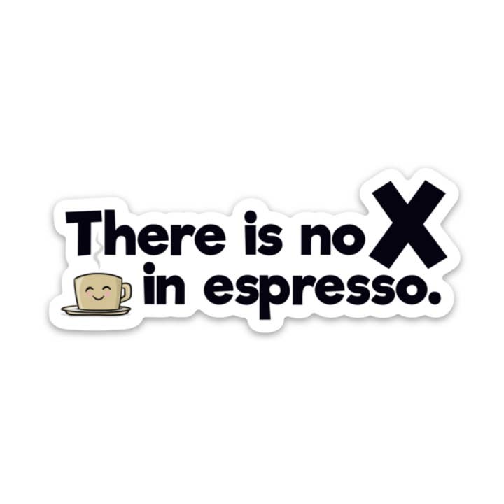 No X in Espresso - Sticker for wholesale by Kevin & Kaia