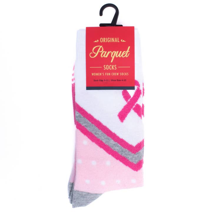 Selini New York - Wholesale Socks - Women's - Women's Breast Cancer Awareness Pink Ribbon Novelty Socks