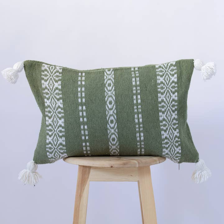 Marroquino quarto decorativo Pillow-Throw Pillow-verde cáqui por atacado de woolsouk ( We handle U.S. import procedures for you )