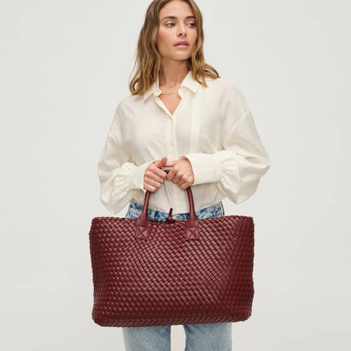 Urban Expressions - Wholesale Tote Bag - Women's - Ithaca Woven Vegan Leather Tote41
