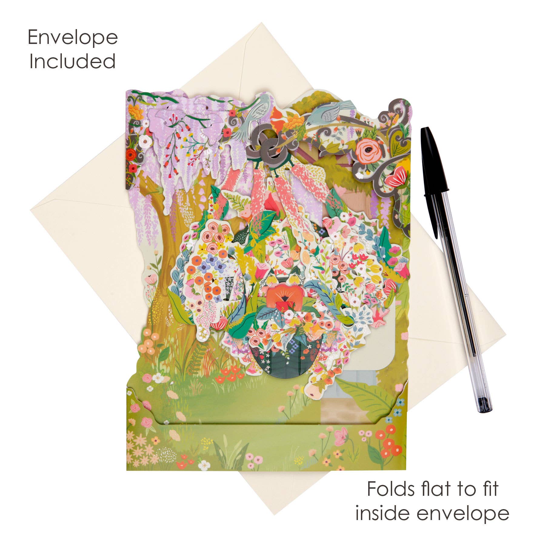 Santoro London – wholesale Everyday greeting card – Swing Cards -  Hanging Basket2