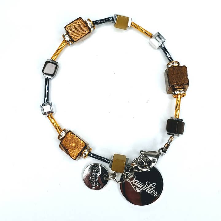 Hematite Cube Bracelet for wholesale by Beauty In Stone Jewelry