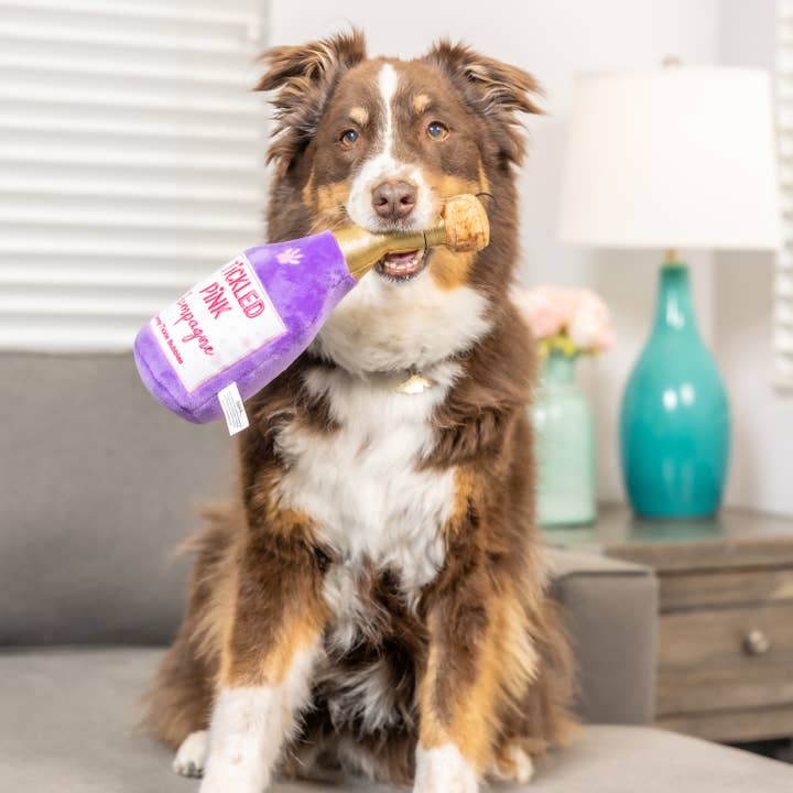 Huxley & Kent - Wholesale Pet Plush Toy - Dog - Tickled Pink Chompagne Dog Toy4