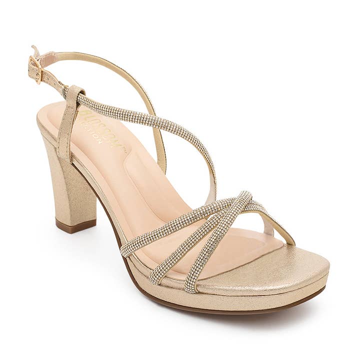 De Blossom Collection - Vendita all'ingrosso Tacchi alti - Donna - Tacchi Formali con Glitter e Cinturini3