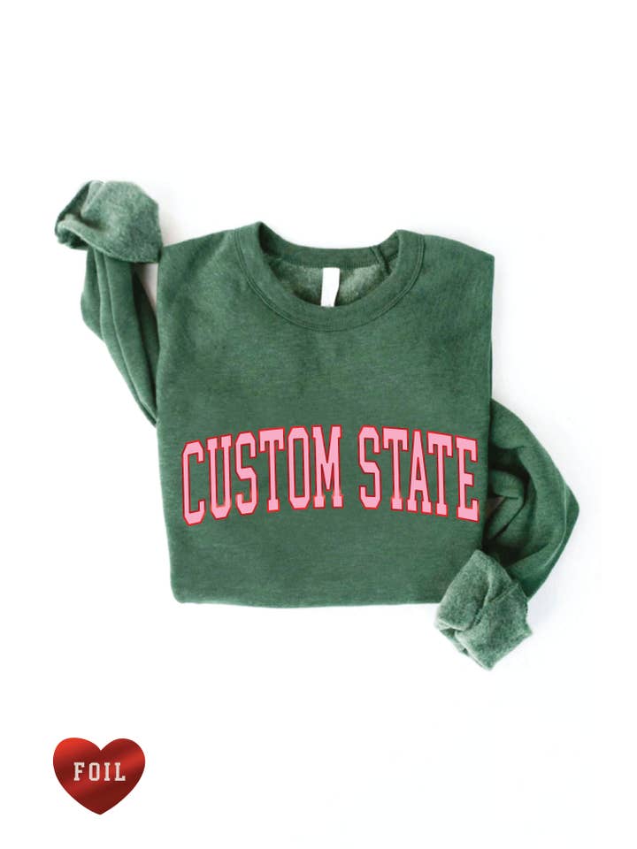 OAT COLLECTIVE - Wholesale Graphic Sweatshirt - Women's - CUSTOM STATE FOIL Graphic Sweatshirt