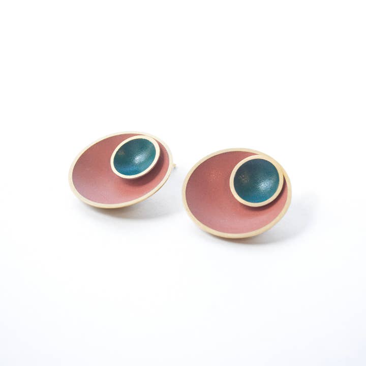 Petite Nested Dome Earrings for wholesale by Stella Fluorescent