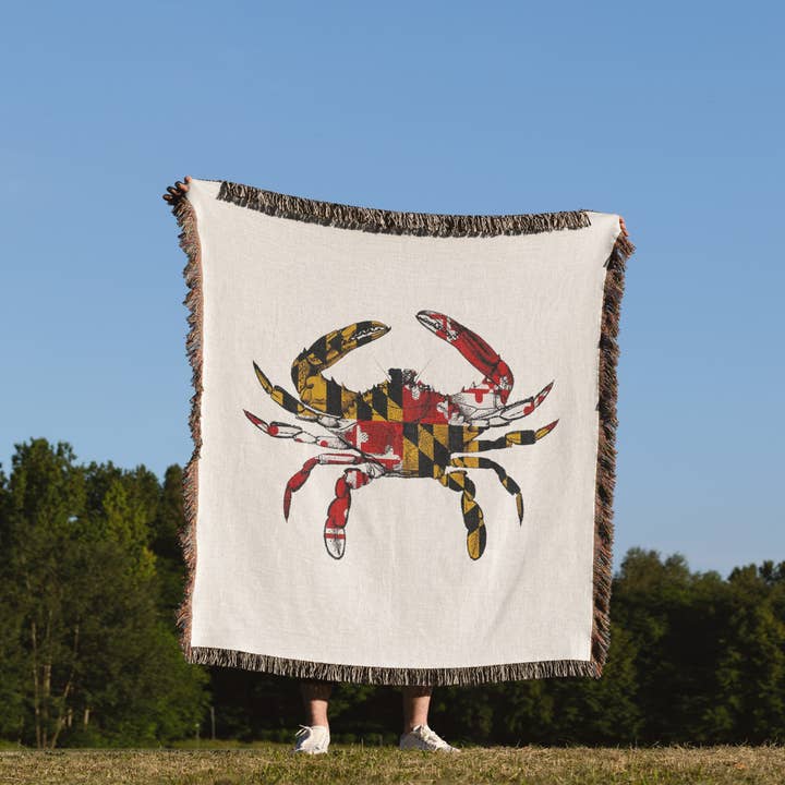 3dRose - Wholesale Throw Blanket - 3dRose, Maryland Crab Flag., Blanket1
